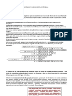 Exercícios Sobre Inflamação Crônica e Processo de Reparo Tecidual