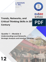 Trends, Networks, and Critical Thinking Skills in 20 Century