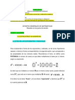 Algebra Leyes de Los Exponentes y Radicales