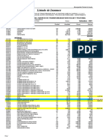 Lista de Insumos