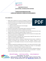 Instructivo para Licencia de Fumigacion - Permiso de Funcionamiento