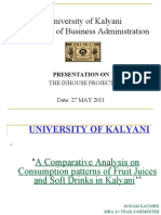 A Comparative Analysis On Consumption Patterns of Fruit Juices and Soft Drinks in Kalyani''