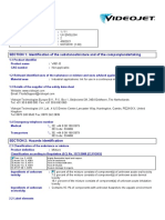 Ink V451-D Videojet: Safety Data Sheet