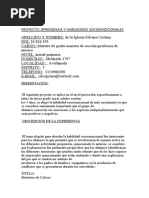 Proyecto Aprendisaje de Habilidades Socioemocionales