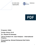 Citrus Products Inc - Case Analysis - Final Exam