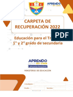 1° Y 2° Carpeta de Recuperación 2021 Educación para El Trabajo