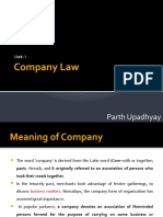 1-Company Law PPT 01 Unit - 1