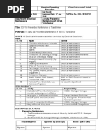 SOP-07 Preventive Maintenance of Transformer