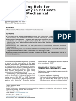 The Changing Role For Tracheostomy in Patients Requiring Mechanical Ventilation