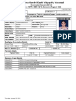 Examination Session 2021-22: Exam Form # Verification #