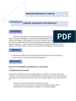 Module 2 Authentic Assessment in The Classroom