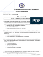 Ficha de Exercício Sobre Amortização de Empréstimos