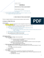 Function of The Assignment: Legal Estate