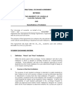 INTERNATIONAL EXCHANGE AGREEMENT Template