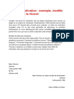 Comment Rédiger Une Lettre de Motivation 1