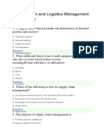 Supply Chain and Logistics Management Mcqs