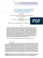 A Study of Early Childhood Development Teachers' Experiences in Zimbabwe: Implications To Early Intervention and Special Education