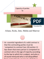 Afsana, Richa, Jatin, Shikha and Manwar: Capacity of Parties To Capacity of Parties To