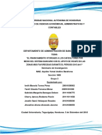 Tesis Financiamiento A Caficultores Hondureños Grupo 3. 2018. Seminario