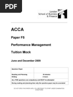 ACCA F5 Tuition Mock