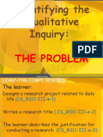 Identifying The Qualitative Inquiry