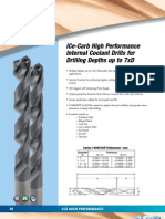 Ice-Carb High Performance Internal Coolant Drills For Drilling Depths Up To 7Xd