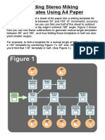 Folding Stereo Miking Templates Using A4 Paper
