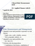 Factor Model Based Risk Measurement and Management R/Finance 2011: Applied Finance With R April 30, 2011