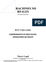 Operaciones No Reales - Comprobantes de Pago Falsos