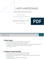 Mobile App Hardening: Against Reverse Engineering