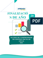 Matriz de Compromisos de Gestión Escolar Anual 2021