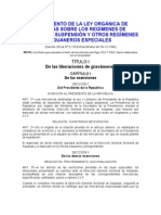 Reglamento de La Ley Orgánica de Aduanas Sobre Los Regímenes de Liberación