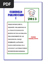 Cuadernillo Parlamentario I - 2013