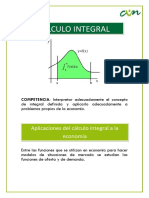 CÁLCULO INTEGRAL. Aplicaciones Del Cálculo Integral A La Economía