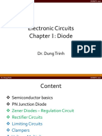 Electronic Circuits Chapter 1: Diode: Dr. Dung Trinh