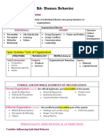 BA-Human Behavior: Open Systems View of Organization