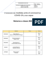 Protocolo COVID-19 Retorno A Clases 2022