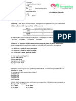 Avaliação Diagnóstica de Matemática 8° Ano