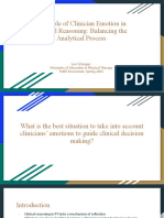 The Role of Clinician Emotion in Clinical Reasoning - Balancing The Analytical Process