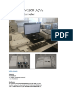 LOT 7 Shimadzu UV-Vis Spectrometer