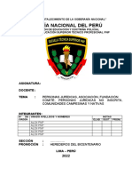 Personas Jurídicas, Asociación, Fundación Comité, Personas Jurídicas No Inscrita, Comunidades Campesinas y Nativas HDB2021