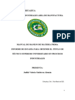 Manual de Manejo de Materia Prima