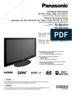 TC26LX14 Manual Televisor Panasonic LCD