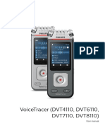 Voicetracer (Dvt4110, Dvt6110, Dvt7110, Dvt8110) : User Manual