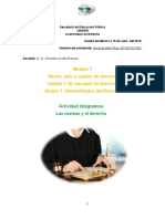 Módulo 1 Hecho, Acto y Sujetos de Derecho Unidad 1. El Concepto de Derecho Sesión 1. Generalidades Del Derecho