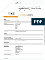 Product Data Sheet: Connexium Managed Switch - 6 Ports For Copper + 2 Ports For Fiber Optic Single-Mode