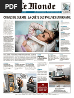 Journal LE MONDE Du Mercredi 16 Mars 2022