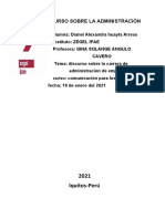 Discurso Sobre La Administraccion de Empresas