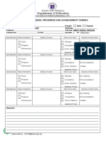 Department of Education: Learner'S Needs, Progress and Achievement Cardex