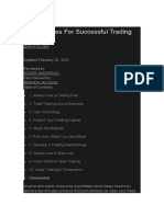 Top 10 Rules For Successful Trading